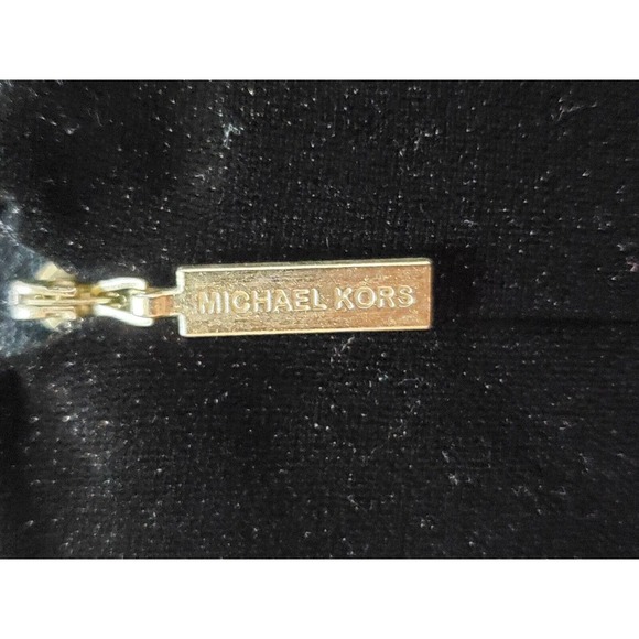 Michael Kors Velvet Black Polyester Round Neck Short Sleeve Knee Length Dress XL - Picture 8 of 12
